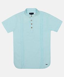 Li'L tomatoes Half Sleeves Solid Kurta - Blue Li'L tomatoes Half Sleeves Solid Kurta - Blue