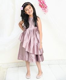 Amairaa Sleeveless Big Bow Applique Flared Dress - Light Purple Amairaa Sleeveless Big Bow Applique Flared Dress - Light Purple