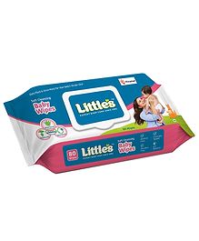 Little's Soft Cleansing Baby Wipes with Lid Pack - 80 Pieces