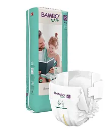 Bambo Nature Tape Diapers with Wetness Indicator XX Large Size - 40 Pieces