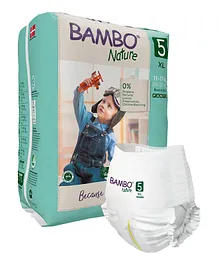 Bambo Nature Pant Style Diapers with Wetness Indicator Extra Large Size  - 19 Pieces