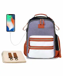 Vismiintrend Diaper Backpack with USB Plug Large Size - Brown