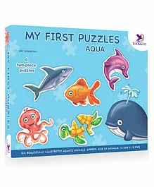 Toykraft My First Water Animal 6 Jigsaw Puzzles - 2 Pieces Each 