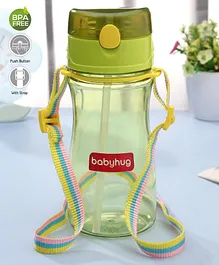 Babyhug Straw Sipper with Carrying Strap Green - 400 ml