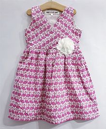 My Pink Closet Sleeveless Flamingo Printed Dress - Pink My Pink Closet Sleeveless Flamingo Printed Dress - Pink