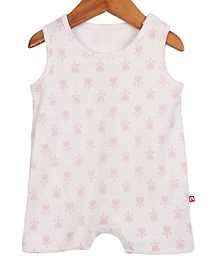 Nino Bambino Sleeveless Flower Printed Romper - White Nino Bambino Sleeveless Flower Printed Romper - White