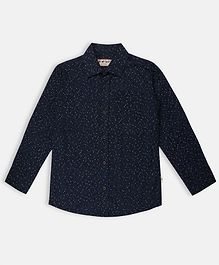 Li'L tomatoes Full Sleeves Dots Printed Shirt With FREE 3-Ply Face Mask - Navy Blue Li'L tomatoes Full Sleeves Dots Printed Shirt With FREE 3-Ply Face Mask - Navy Blue