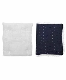 Grandma's Premium Finger Millet Pillow with 2 Pillow Covers Polka Dot Print - Blue