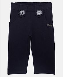 Nins Moda Solid Colour Capri - Navy Blue Nins Moda Solid Colour Capri - Navy Blue