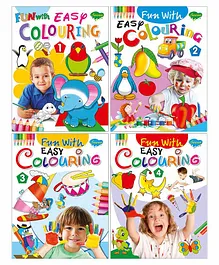 Sawan Fun with Easy Colouring Books Part 1 to 4 Pack of 4 - English