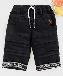 Noddy Text Print Shorts - Black Noddy Text Print Shorts - Black