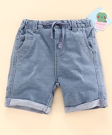 Fox Baby Denim Shorts with Drawstring - Light Blue Fox Baby Denim Shorts with Drawstring - Light Blue