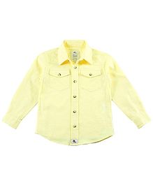 Cherry Crumble By Nitt Hyman Full Sleeves Solid Shirt - Yellow Cherry Crumble By Nitt Hyman Full Sleeves Solid Shirt - Yellow