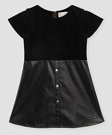 Cherry Crumble By Nitt Hyman Short Sleeves Solid Little Black Dress - Black Cherry Crumble By Nitt Hyman Short Sleeves Solid Little Black Dress - Black