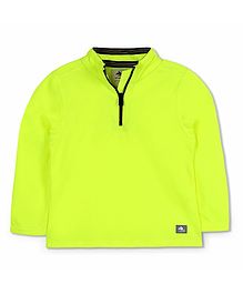 Cherry Crumble By Nitt Hyman Full Sleeves Solid Tee - Neon Green Cherry Crumble By Nitt Hyman Full Sleeves Solid Tee - Neon Green