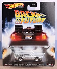 Hot Wheels Die Cast Free Wheel Back To The Future Time Machine Toy Car - Silver