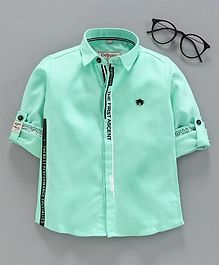 Dapper Dudes Solid Twill Roll Up Sleeves Shirt - Green Dapper Dudes Solid Twill Roll Up Sleeves Shirt - Green