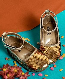 Little soles Sequined Mary Jane - Gold Little soles Sequined Mary Jane - Gold