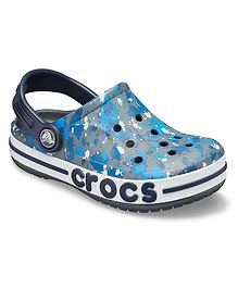 Crocs Bayaband Clogs - Grey & Blue Crocs Bayaband Clogs - Grey & Blue
