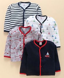 Mini Donuts Full Sleeves Set Of Vests Pack of 4 - Multicolor Mini Donuts Full Sleeves Set Of Vests Pack of 4 - Multicolor