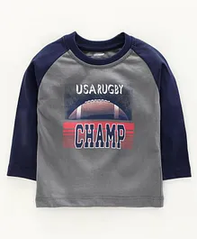 Cucumber Raglan Sleeves T-Shirt Champ Print - Grey