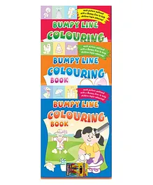 Sterling Bumpy Line Coloring Book with Color Crayons- Set of 3 Books