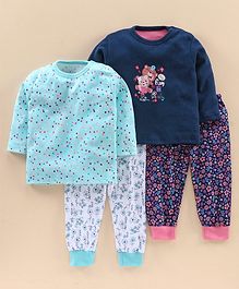 Kidi Wav Polka Dot Print Pack Of 2 Tee & 2 Bottom Set - Multi Color Kidi Wav Polka Dot Print Pack Of 2 Tee & 2 Bottom Set - Multi Color