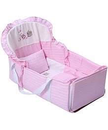 Fab N Funky Carry Cot - Bunny Embroidery