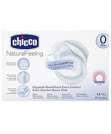 Chicco Natural Feeling Antibacterial Breast Protection Pads - 60 Pieces