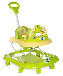 Mee Mee Baby Walker with Adjustable Height and Push Handle Bar (Green)