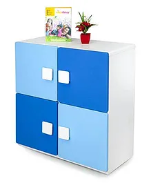 Alex Daisy Wooden Two Layer Bookcase - Blue