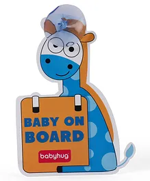 Babyhug Baby On Board Sign Giraffe - Blue