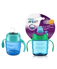Avent Silicone Rubber Classic Soft Spout Cup With Handles | 0% BPA, BPS, Latex, Sulphur, Nitrosamine free - 200 ml (Color May Vary)
