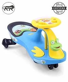 Babyhug Froggy Gyro Swing Car With Easy Steering Wheel - Blue