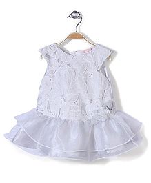 Little Coogie Party Dress - Light Grey And White Little Coogie Party Dress - Light Grey And White