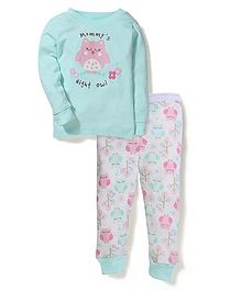 Vitamins Baby Owl Print Set - Green Vitamins Baby Owl Print Set - Green
