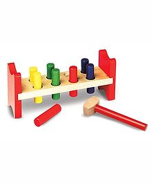 Melissa And Doug Pound A Peg Wooden Toy - Multicolor