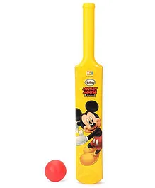 Disney Mickey Mouse Cricket Ball And Bat (Color & Print May Vary)