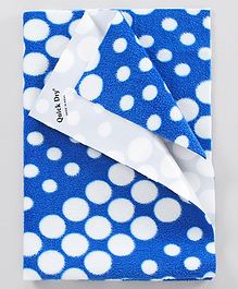 Quick Dry Laminated Fabric Bed Protector Blue Circle - Small