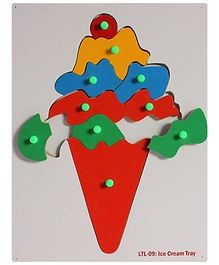 Little Genius - Wooden Ice Cream Tray (Color May Vary)