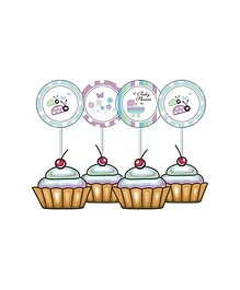 Prettyurparty Baby Shower Cupcake Food Toppers - Multi Color