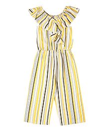 Budding Bees Sleeveless Striped Jumpsuit - Yellow Budding Bees Sleeveless Striped Jumpsuit - Yellow