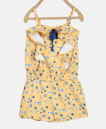 Elle Kids Sleeveless Printed Jumpsuit - Yellow Elle Kids Sleeveless Printed Jumpsuit - Yellow