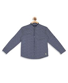 Blue Giraffe Full Sleeves Rectangle Printed Shirt - Navy Blue Blue Giraffe Full Sleeves Rectangle Printed Shirt - Navy Blue