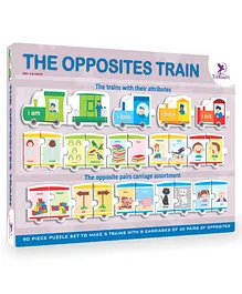 Toy Kraft The Opposites Train Jigsaw Puzzle - 90 Pieces