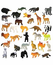VWorld Wild Animal Figurines Set of 20 - Multicolour