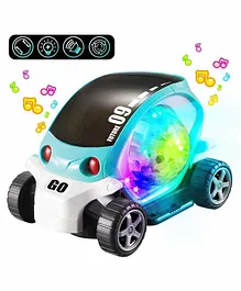 D&Y 360 Degree Rotating Car With Light & Music - Multicolor