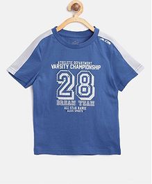 Alcis Half Sleeves Number 28 Printed Tee - Blue Alcis Half Sleeves Number 28 Printed Tee - Blue