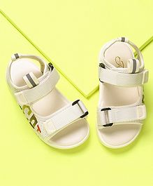 KIDLINGSS Gogoi Printed Velcro Closure Sandals - White KIDLINGSS Gogoi Printed Velcro Closure Sandals - White