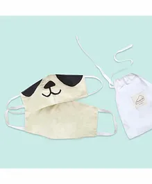 Masilo 100% Cotton Face Protection Masks Off White - Pack of 2